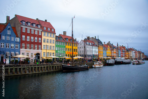 Colorful houses line the Nyhavn canal in Copenhagen, Denmark