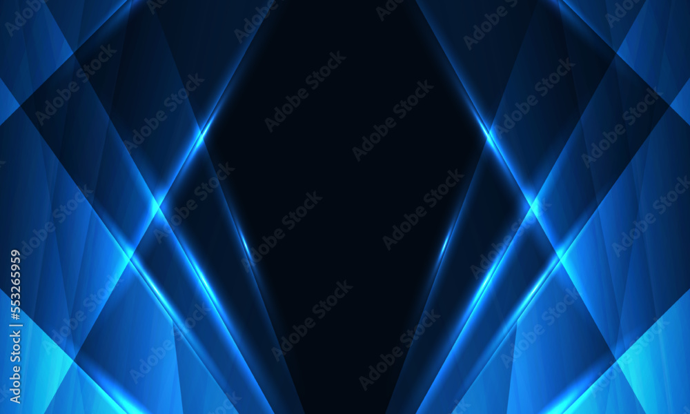 Blue modern trendy abstract background with diagonal geometric shapes. Abstract objects vector dark blue background. Vector illustration Blue modern trendy abstract background with diagonal geometric shapes. Abstract objects vector dark blue background. Vector illustration