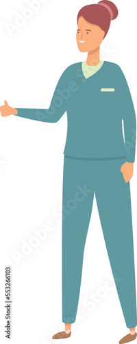 Woman physical therapist icon cartoon vector. Physio hospital. Patient rehab