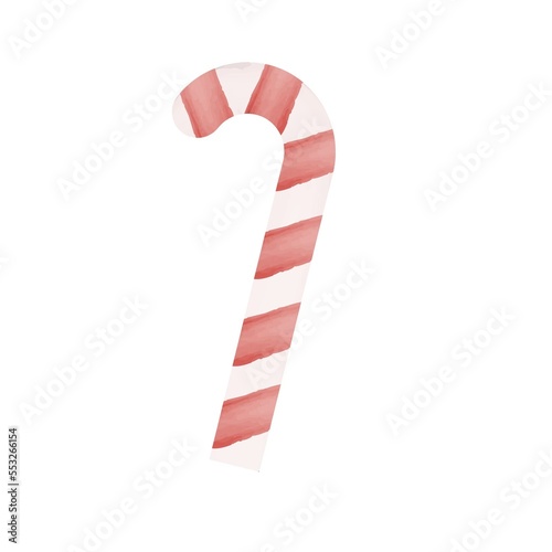 Sweet Christmas candy on white background 