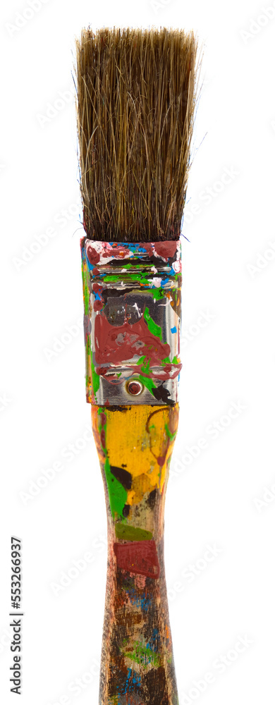 Dirty paint brush