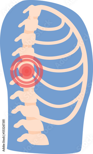 Patient spine pain icon cartoon vector. Arthritis joint. Medical treatment