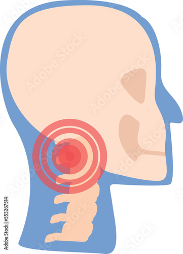 Head spine pain icon cartoon vector. Arthritis joint. Medical treatment