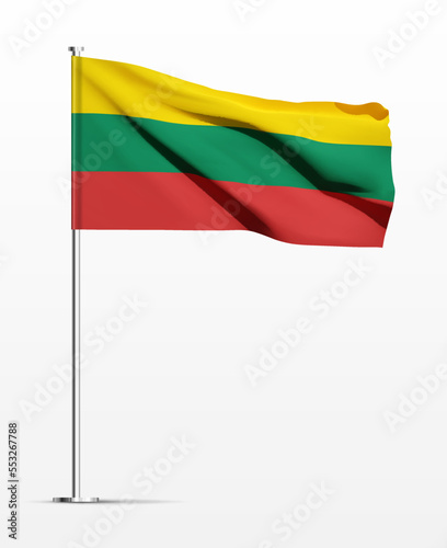 National flag of Lithuania. EPS10 vector
