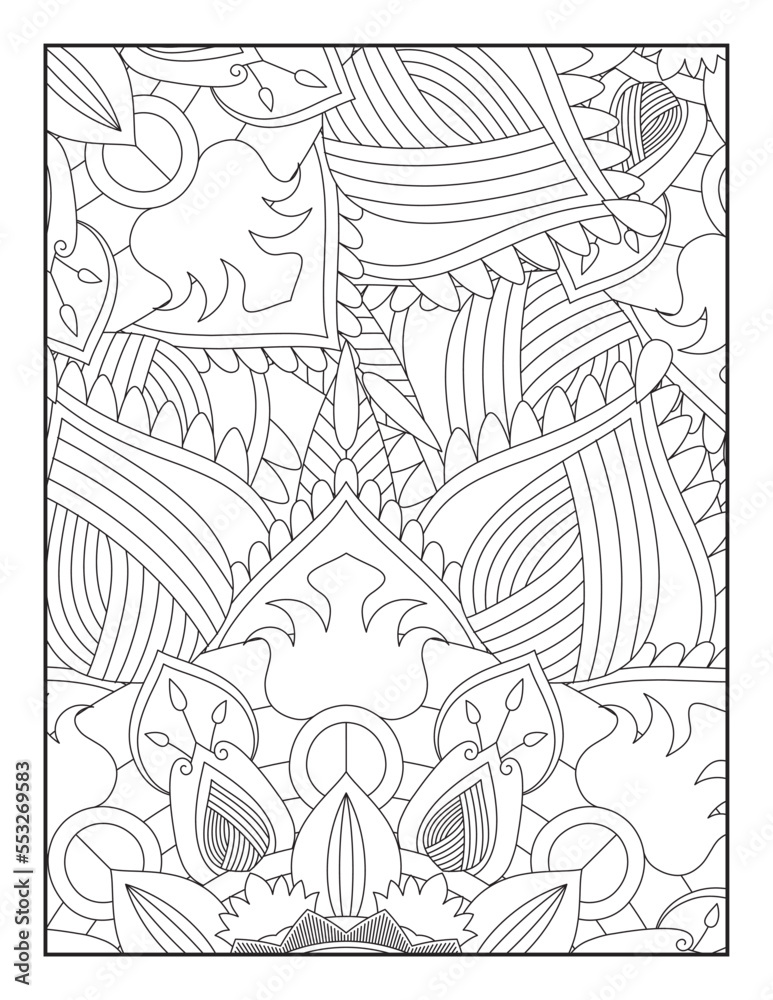 Fototapeta premium Mandala Coloring Pages, Floral Mandala Coloring Page, Flower Mandala Coloring Pages,