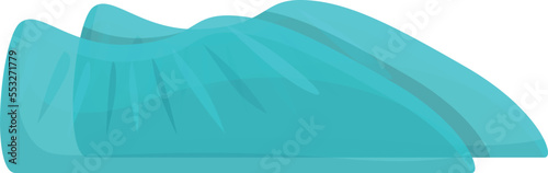 Microbe shoe cover icon cartoon vector. Medical protection. Wear protect