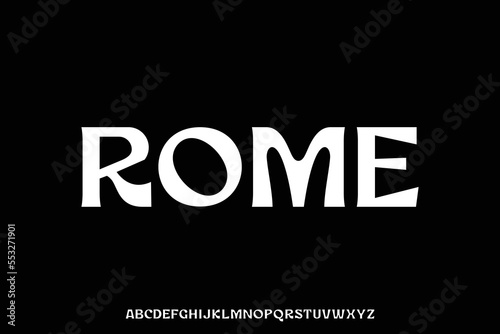 Elegant and unique serif display font vector