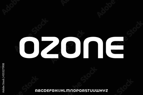 Modern clean sans serif display font vector