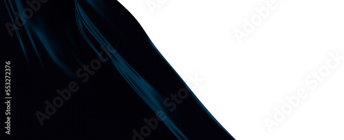 fabric abstract blue wave background, night simple and elegant 3d render wallpaper