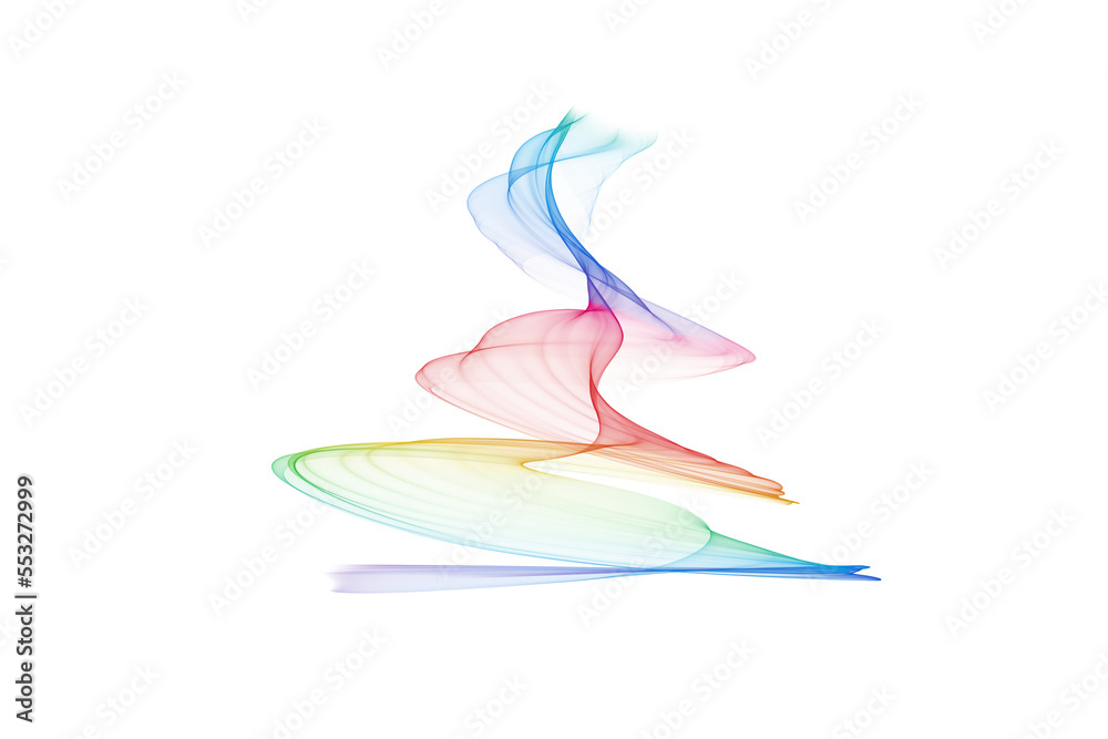 Obraz premium Abstract colorful wave flowing isolated background design