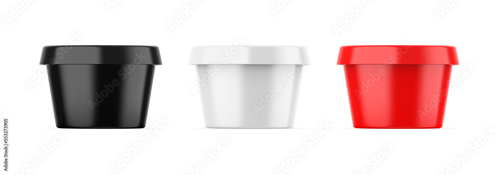 Mini ice cream cup mockup for branding and promotion, 3d render illustration Mini ice cream cup mockup for branding and promotion, 3d render illustration