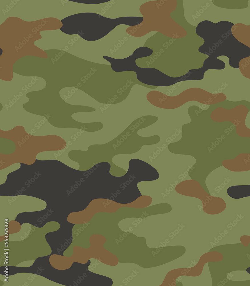 Forest texture camouflage vector trendy design, seamless green pattern.
Forest texture camouflage vector trendy design, seamless green pattern.