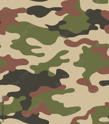 
Green pattern camouflage vector army template, modern texture for print on clothes, paper, fabric