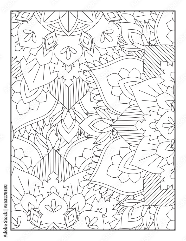 Floral Mandala Coloring Page, Flower Mandala Coloring Page for Adults, mandala flower coloring pages.