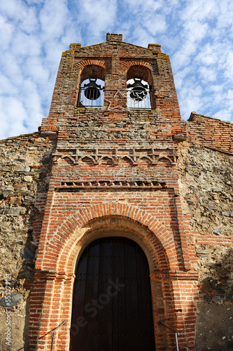 Iglesia de Nuestra Señora de la Antigua en La Umbría, aldea de Aracena, provincia de Huelva, España. Pueblos del Parque Ntural Sierra de Aracena y Picos de Aroche. photo