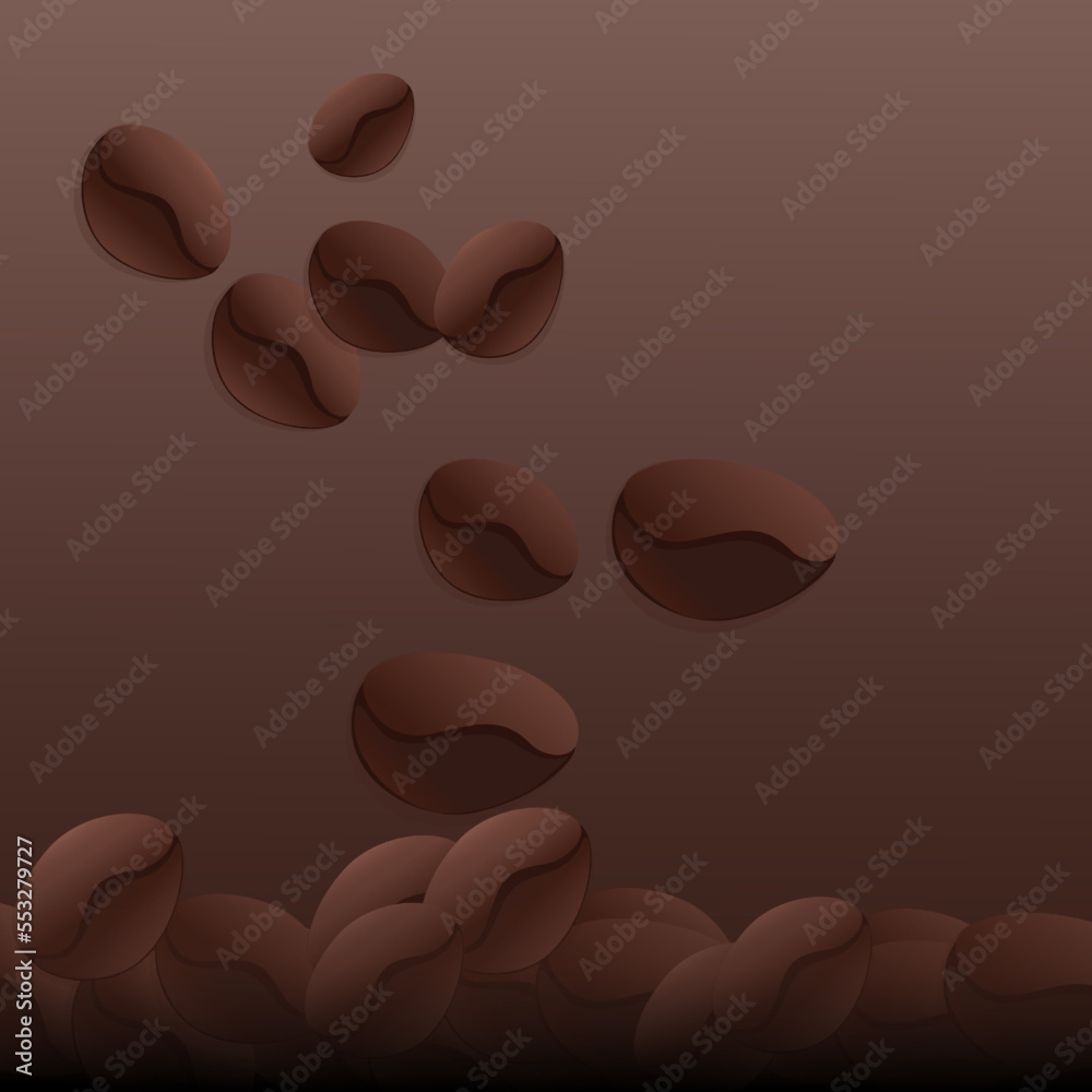 Obraz premium Coffee beans in vector