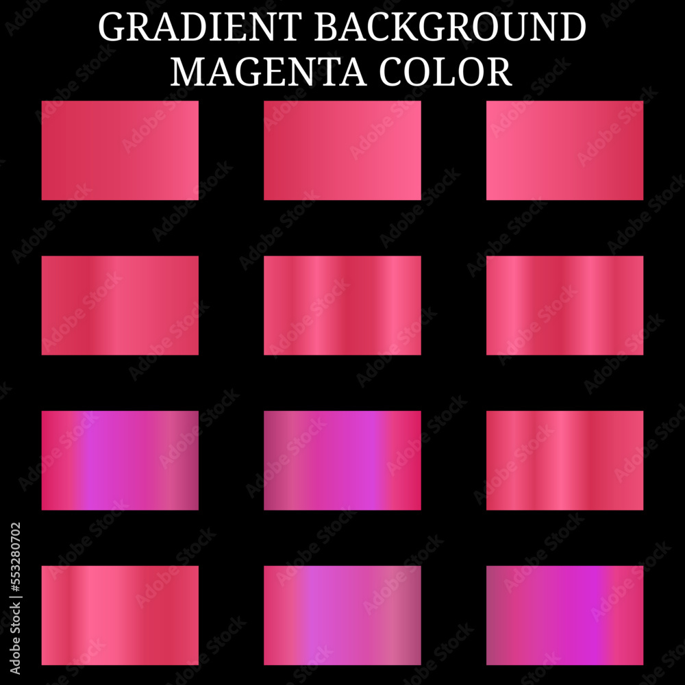Gradient magenta color palette set Color 2023