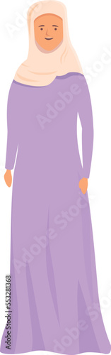 Outfit culture icon cartoon vector. Fashion muslim. Arab girl