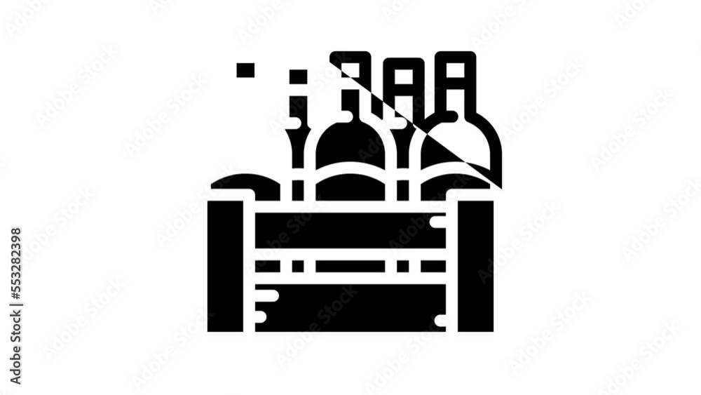 wine box line icon animation wine box line icon animation