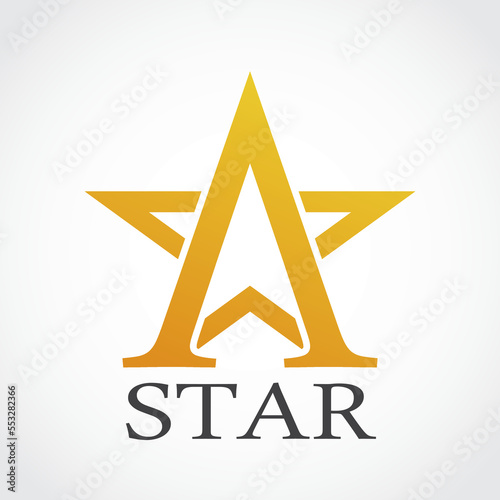 A letters star logo photo