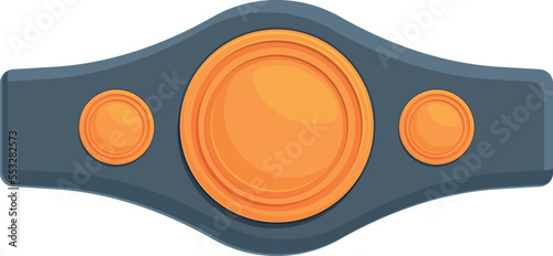 Boxing belt icon cartoon vector. Sport champion. Award arena