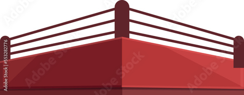 Boxing arena icon cartoon vector. Sport champion. Award referee