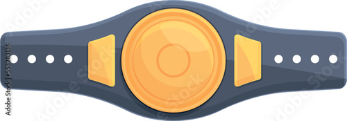 Box belt icon cartoon vector. Sport boxer. Fight hand