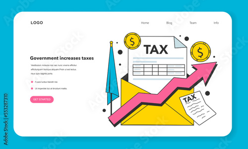 Government increases taxes as a measure to reduce inflation web banner