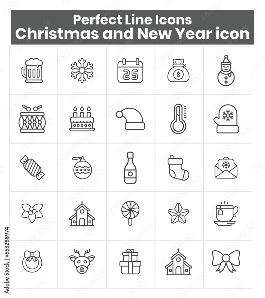 Christmas and New Year icon Set - I