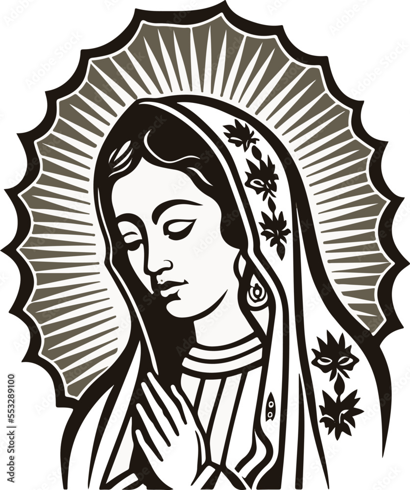 the-holy-virgin-of-guadalupe-mexico-vector-de-stock-adobe-stock