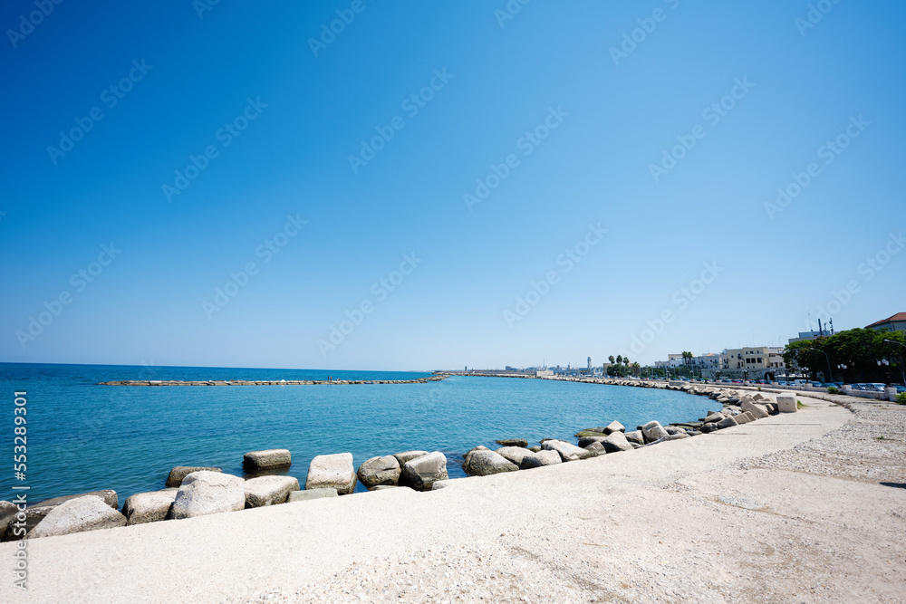 Fototapeta premium Pier of St. Nicholas in downtown of Bari, Puglia region, Italy.