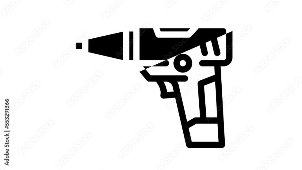 screwdriver machine line icon animation