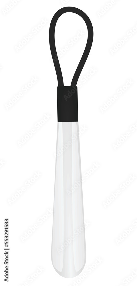 Metallic shoe horn helper. vector Metallic shoe horn helper. vector