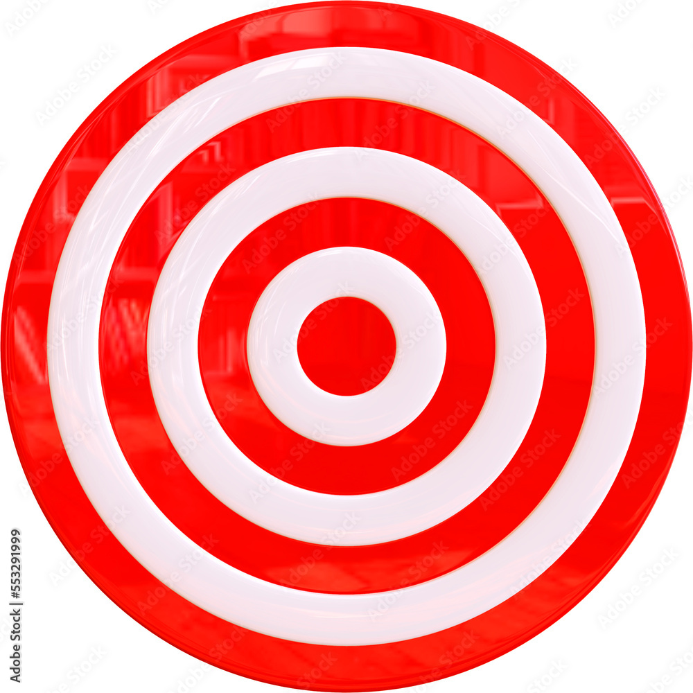 Realistic Target 3D Rendered Symbol Realistic Target 3D Rendered Symbol