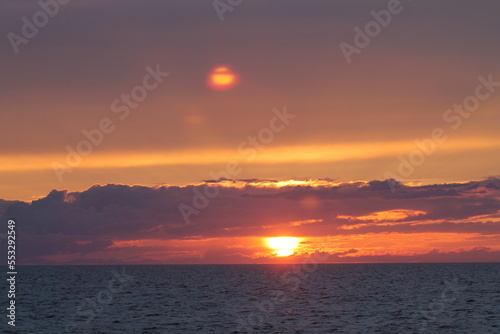 Baltic sea and sunset.