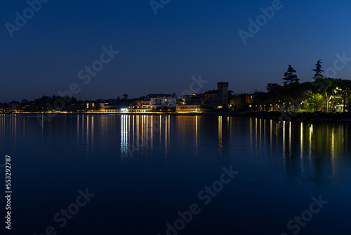 night photography of Desenzano del Garda