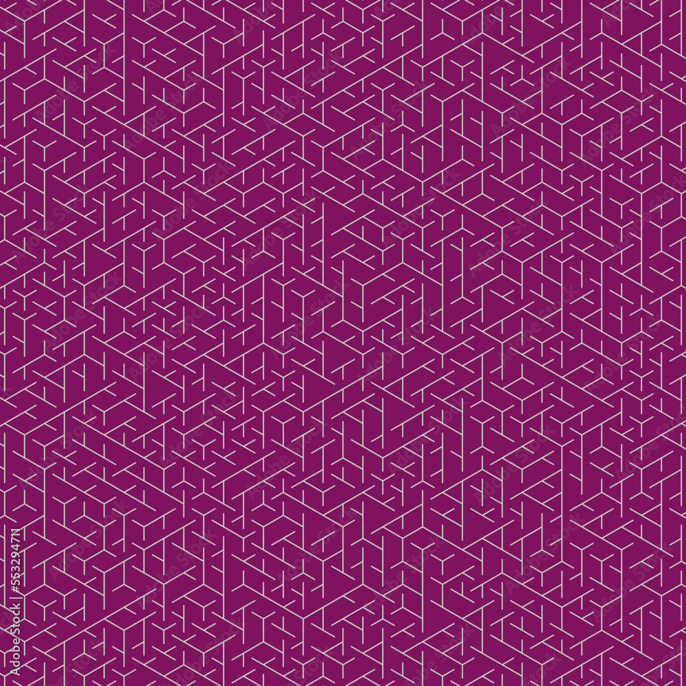  Hexagonal Maze pattern abstract illustration