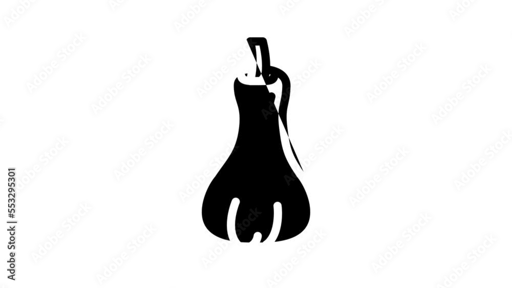 pumpkin food ripe line icon animation pumpkin food ripe line icon animation