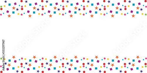 Banner with confetti. Background. Vector graphics photo