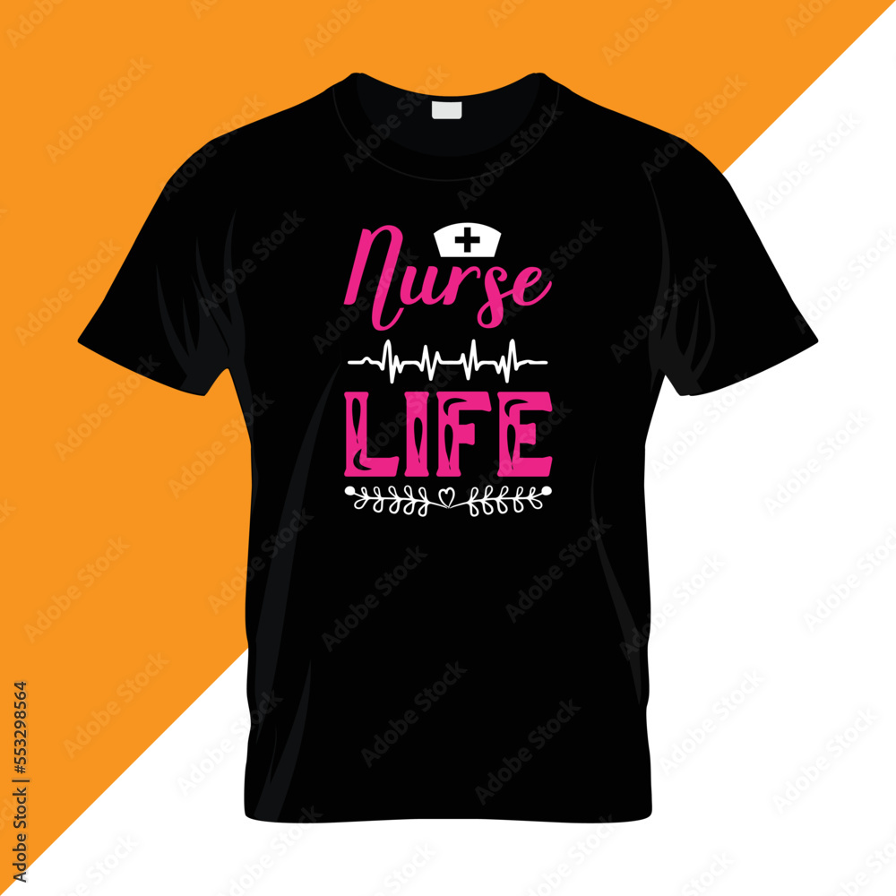 Nurse life t shirt design. Nurse life t shirt design.