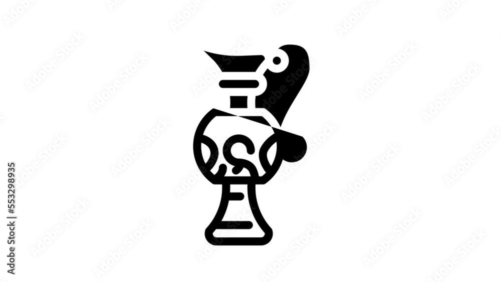 ancient arabic jug for beverage line icon animation ancient arabic jug for beverage line icon animation