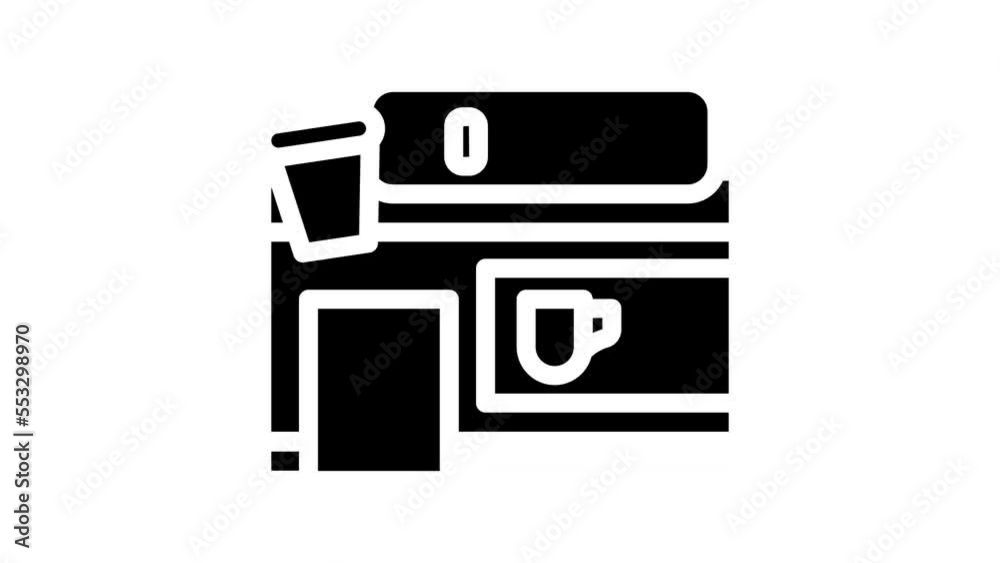 coffee shop line icon animation coffee shop line icon animation