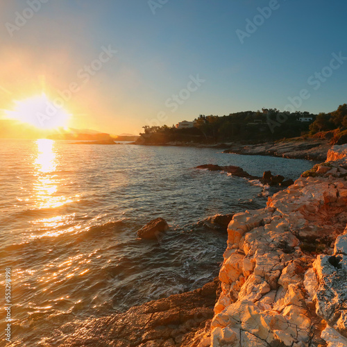 Kassiopi resort, Corfu (Kerkyra island) ., picturesque summer view, amazing coast popular island of Greece - Corfu ...exclusive - this image sell only on adobe stock
