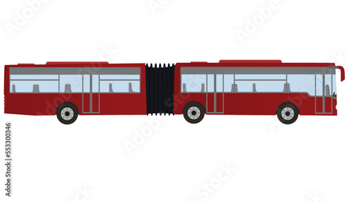 Red  double bus. vector illustration