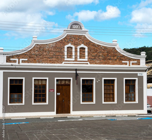 old and restored house in the Brazilian city of Jacupiranga photo