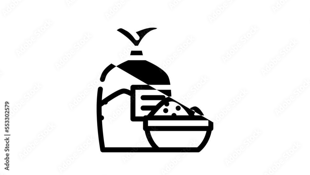 quinoa healthcare food line icon animation quinoa healthcare food line icon animation