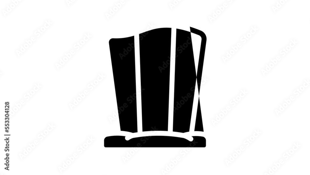 fan hat funny accessory line icon animation