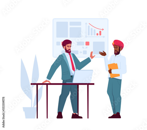 Angry Businessmen Quarrel, Fight And Arguing. International Business Colleagues Team Conflict, Male Characters Shouting