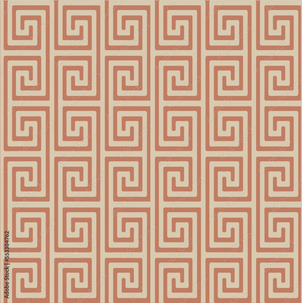 Geometric Vector Maze Repeat Pattern Print Background