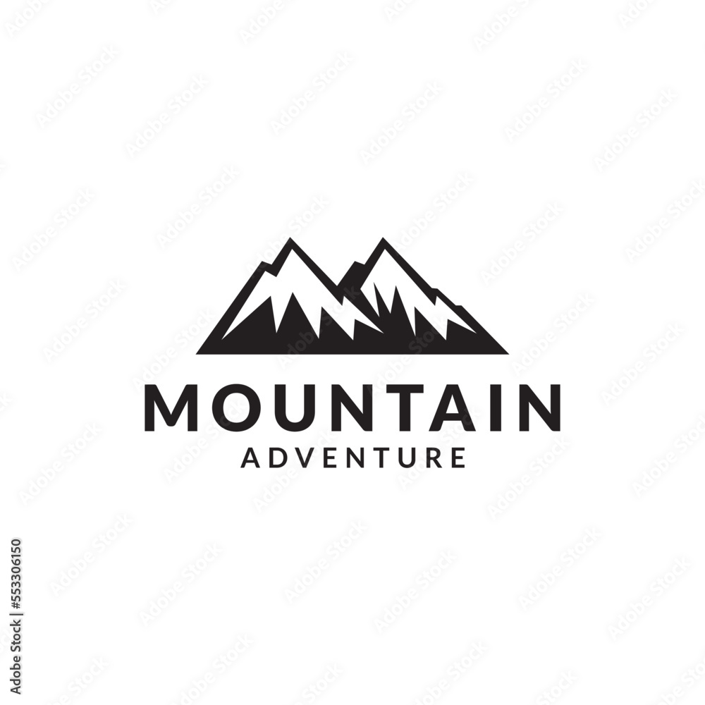 vector mountain and outdoor adventure logo